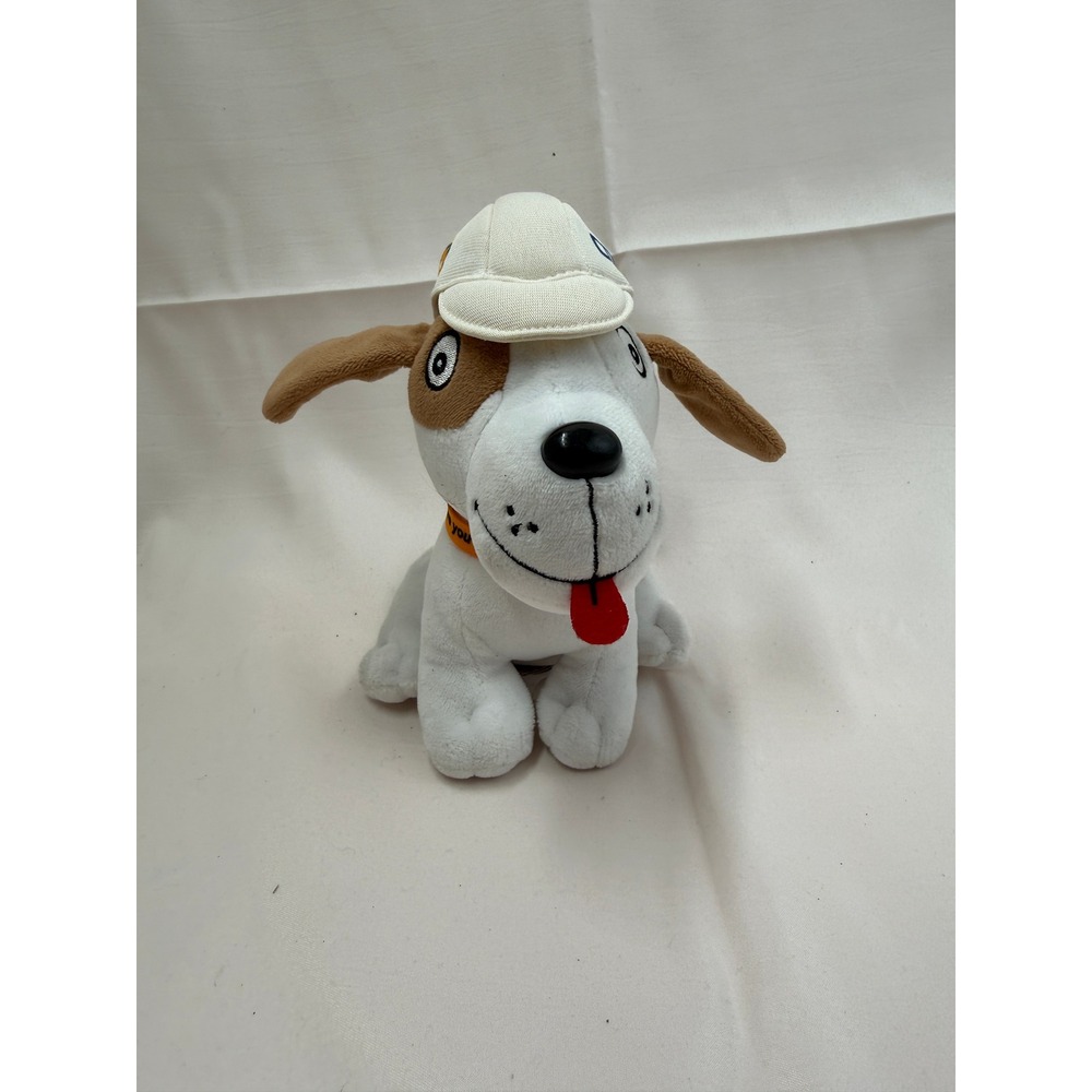 CPS Energy Unisex Gaston Dog Mascot Plush 8in White Brown Safety Hat Logo